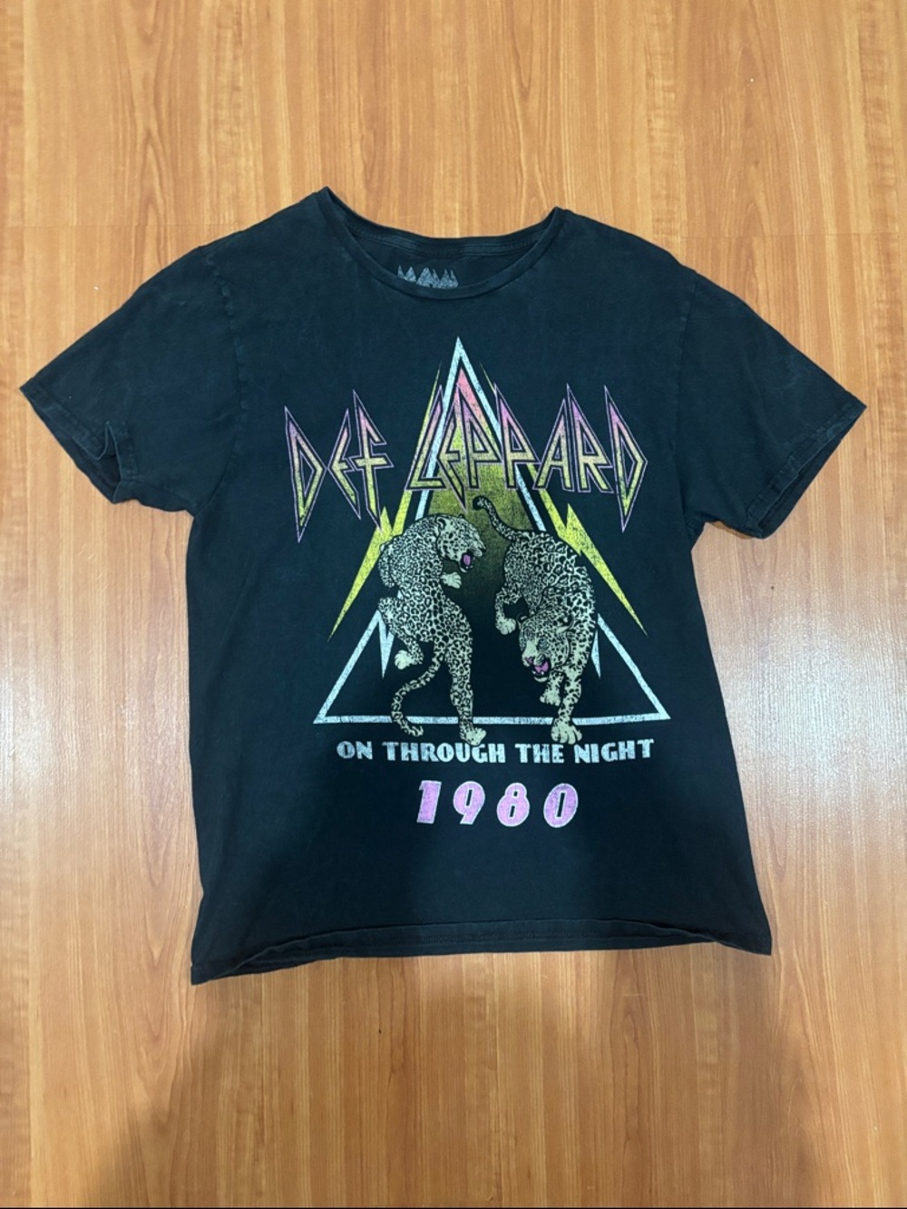 Def Leopard Graphic Tee - On Through The Night 1980